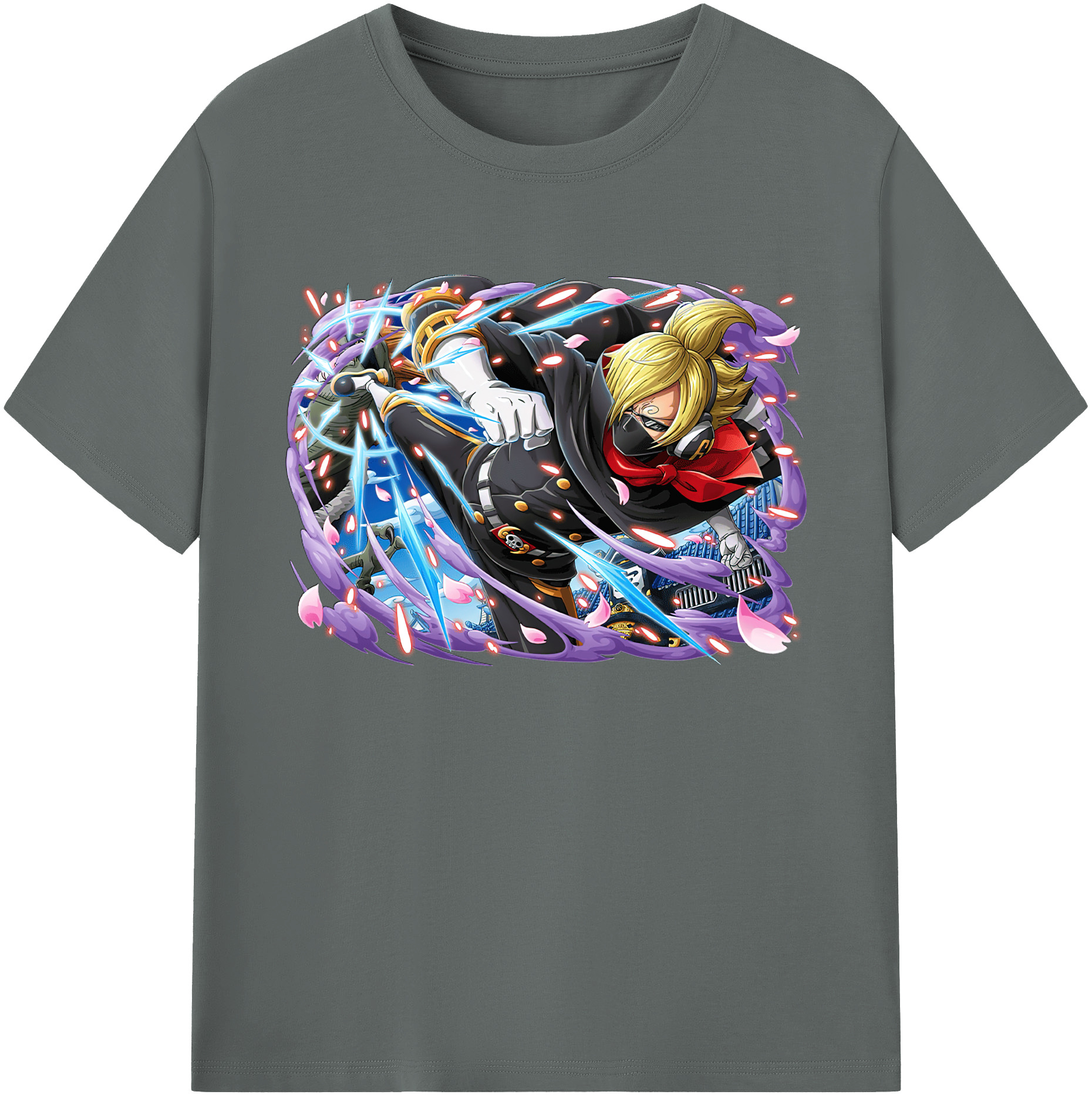（画像用） ワンピース サンジ ONE PIECE Sanji 綿100％ メンズ半袖Tシャツ｜肌触りやわらか＆通気性